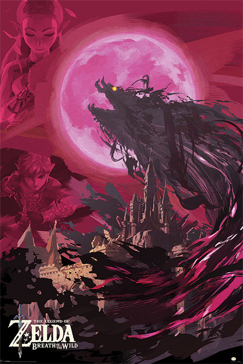 Плакат The Legend Of Zelda: Breath Of The Wild - Ganon Blood Moon