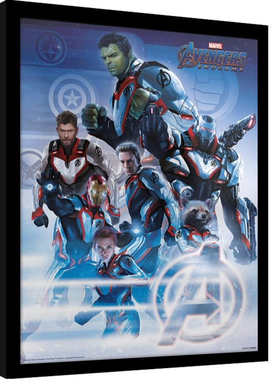 Poster emoldurado Avengers: Endgame - Quantum Realm Suits
