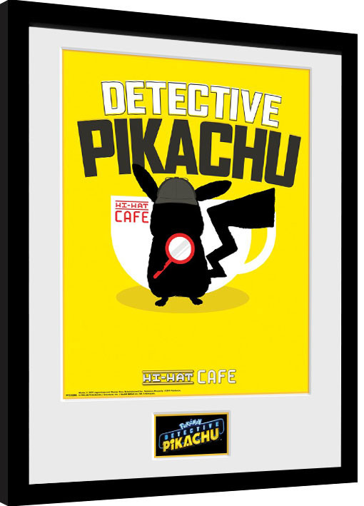 Framed Poster Pokemon: Detective Pikachu - Coffee