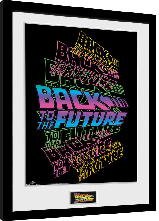 Poster emoldurado Back To The Future - Neon