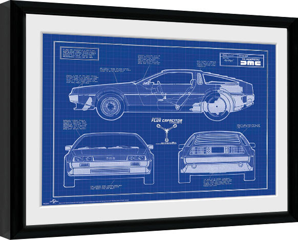 Framed Poster Back To The Future - Blueprint