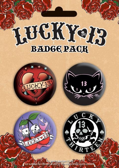 Set bedževa LUCKY 13