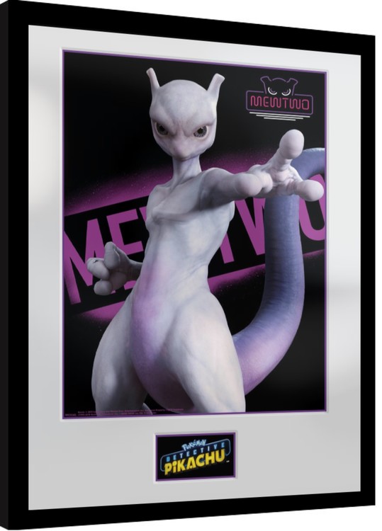 Framed poster Pokemon: Detective Pikachu - Mewtwo