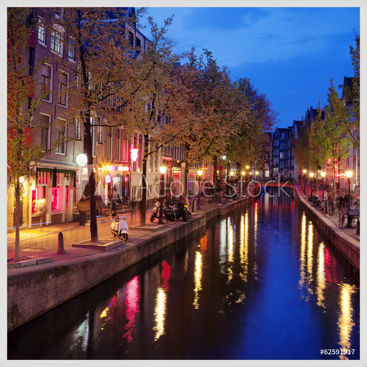 Πλαισιωμένη αφίσα Red Light District in Amsterdam