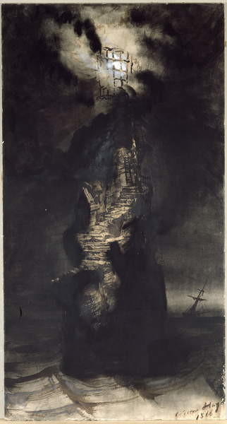 Принти на полотні Casquets Lighthouse, 1866