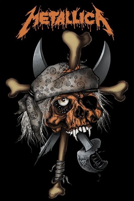 Плакат Metallica - pirate skull