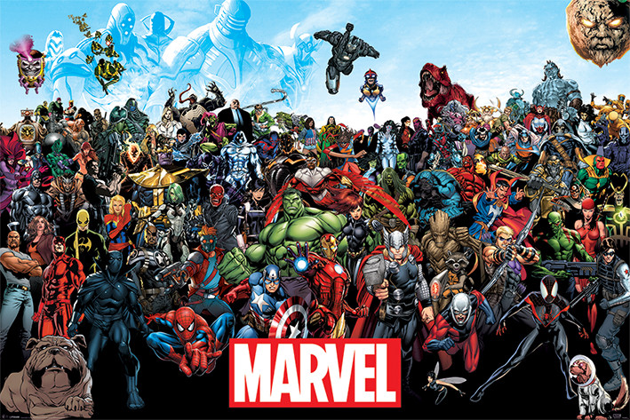 Framed Poster Marvel - Universe
