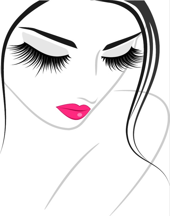 Pôster emoldurado Lash extension beauty icon