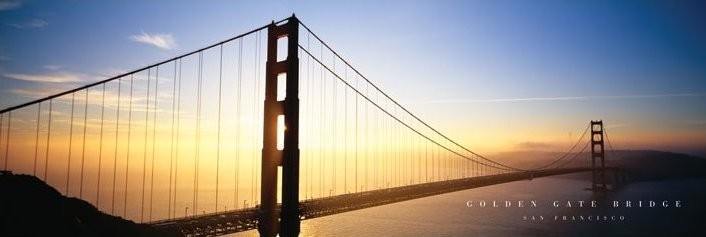 Плакат San Francisco - golden gate bridge