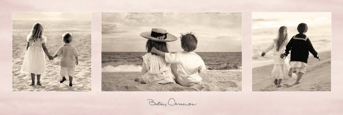 ベッツィー・キャメロン、Betsy Cameron BETSY CAMERON Two Children on the Beach, 1993 Art Print Cute