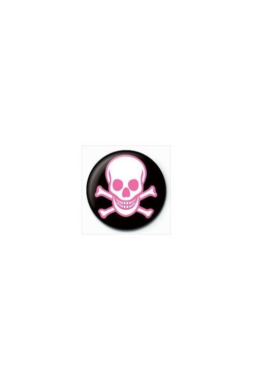 Badge SKULL - pink