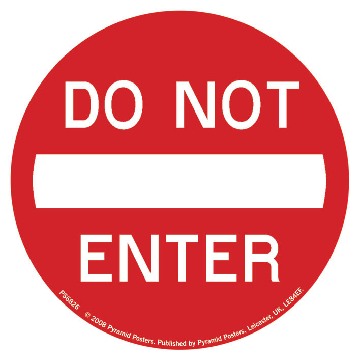 Stickers DO NOT ENTER