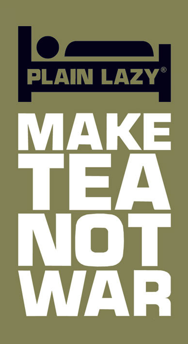 Stickers PLAIN LAZY - make tea not war