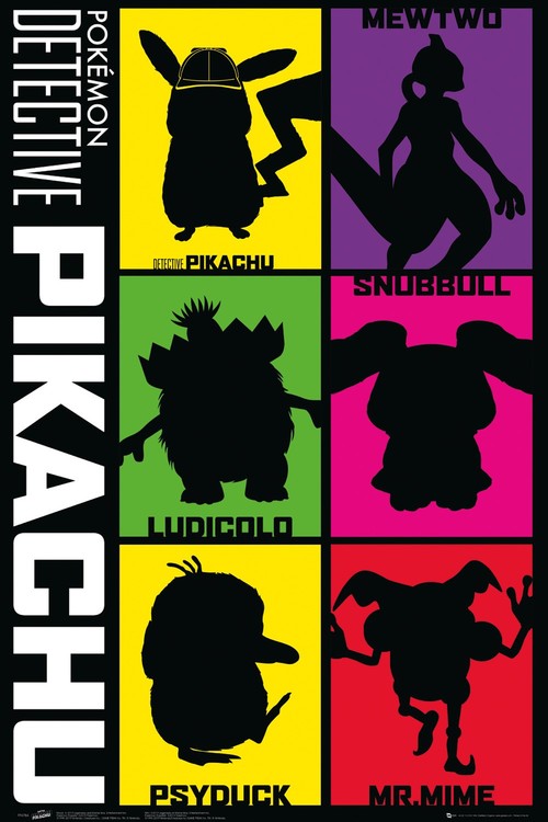 Poster Detective Pikachu - Silhouette