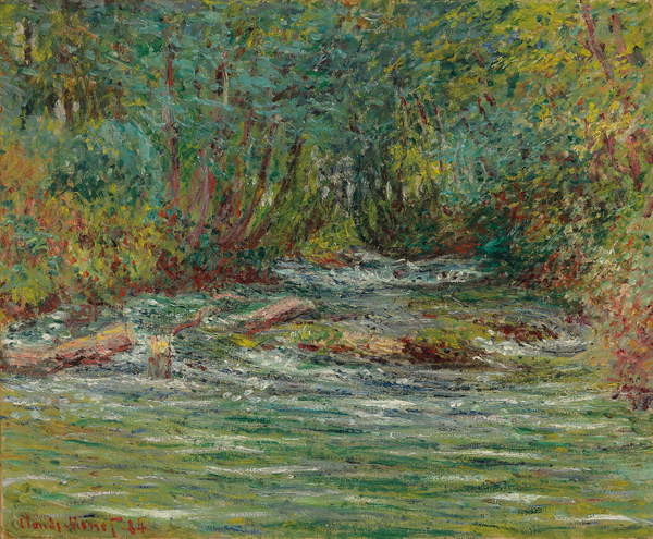 Плакат The River Epte at Giverny, Summer; La riviere de l'Epte a Giverny, l'ete