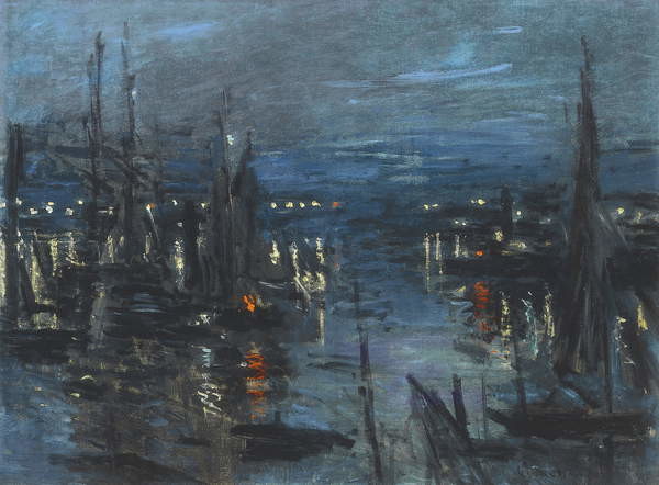 Принти на полотні The Port of Le Havre, Night Effect; Le Port de Havre, effet du Nuit