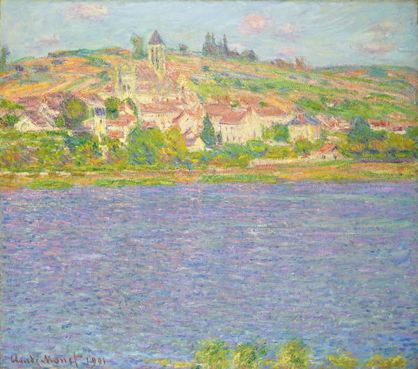 Принти на полотні Vetheuil in the Sun; Vetheuil, effet de Soleil