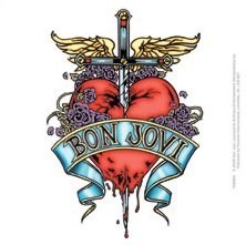 Αυτοκόλλητα BON JOVI - heart & dagger