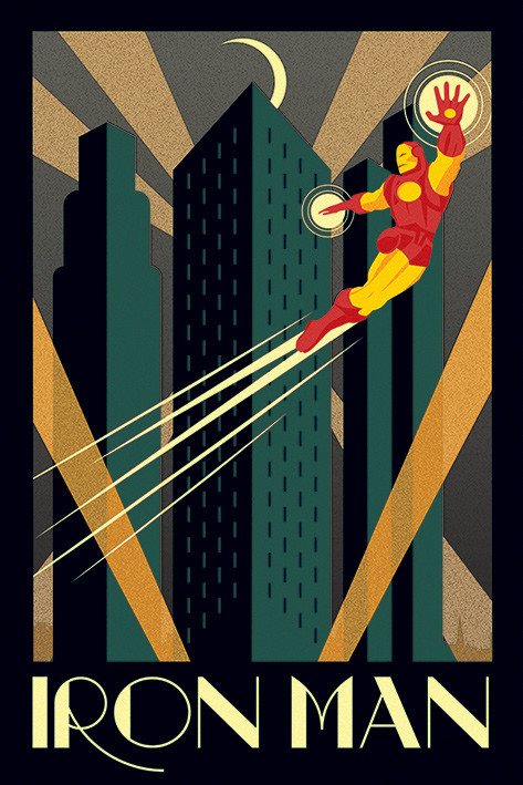 Uokvirjen plakat Marvel Deco - Iron man
