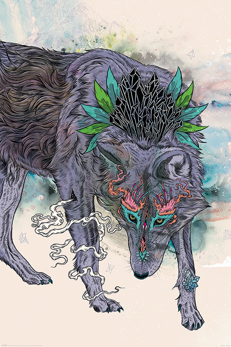 Плакат Mat Miller - Journeying Spirit - Wolf