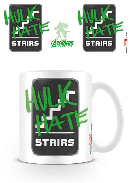 Caneca Avengers: Endgame - Hulk Hate Stairs