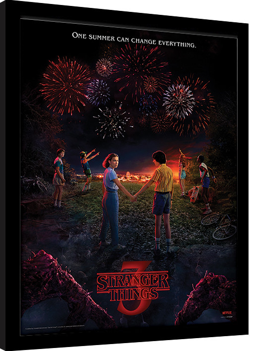 Poster emoldurado Stranger Things - One Summer