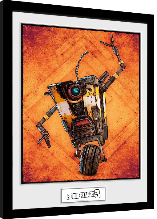 Poster emoldurado Borderlands 3 - Claptrap