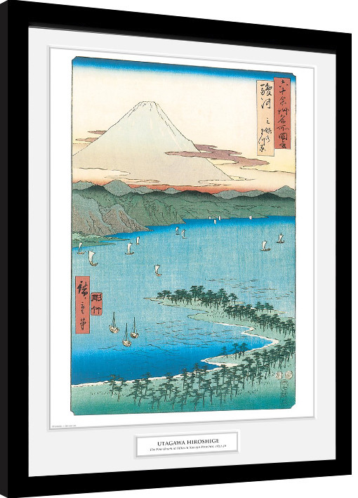 Рамкиран плакат Hiroshige - The Pine Beach At Miho