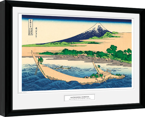 Κορνιζαρισμένη αφίσα Hokusai - Shore of Tago Bay