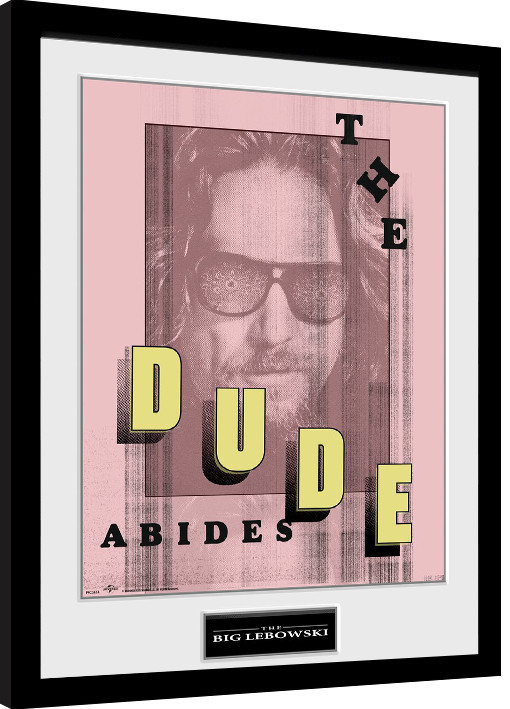 Uokvirjen plakat The Big Lebowski - Abides