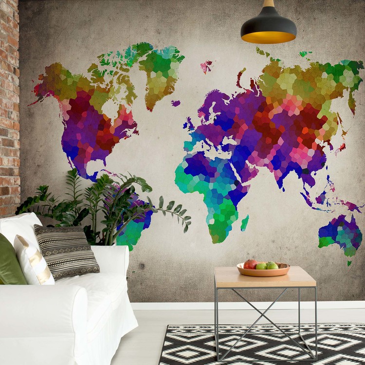 Ταπετσαρία Watercolour World Map