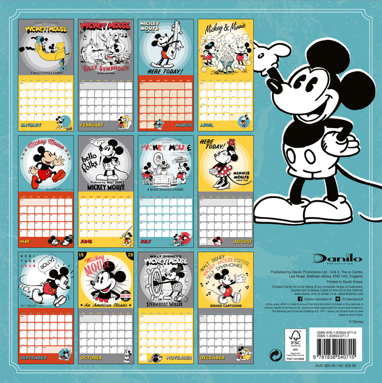 mickey-mouse-classic-wall-calendars-2024-buy-at-abposters-com