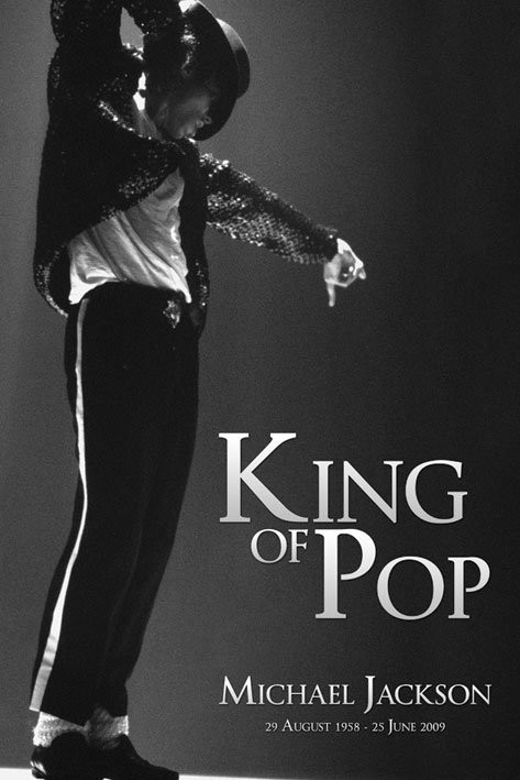 Poster Michael Jackson - king b & w