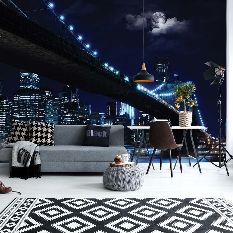 Ταπετσαρία New York Brooklyn Bridge At Night