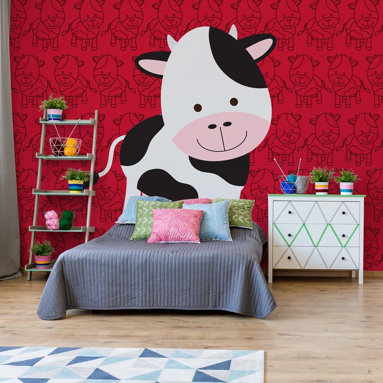 Ταπετσαρία Happy Cartoon Cow