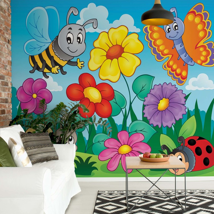 Cartoon Bugs Wallpaper Mural