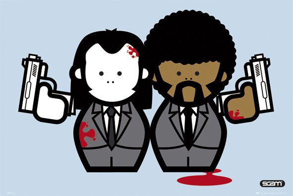 Плакат Pulp fiction - gangstas / vincent & jules