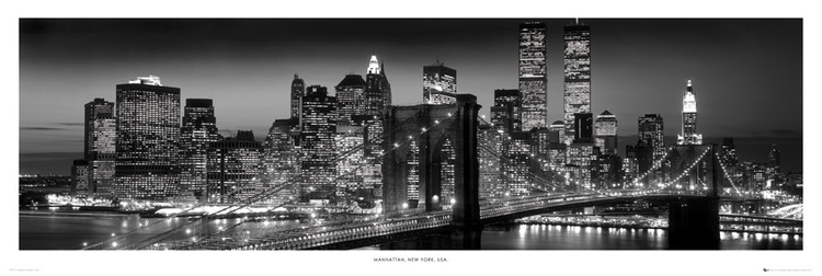 Плакат New York - Manhattan black