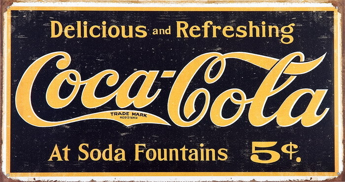 Μεταλλική πινακίδα COKE VINTAGE LOGO