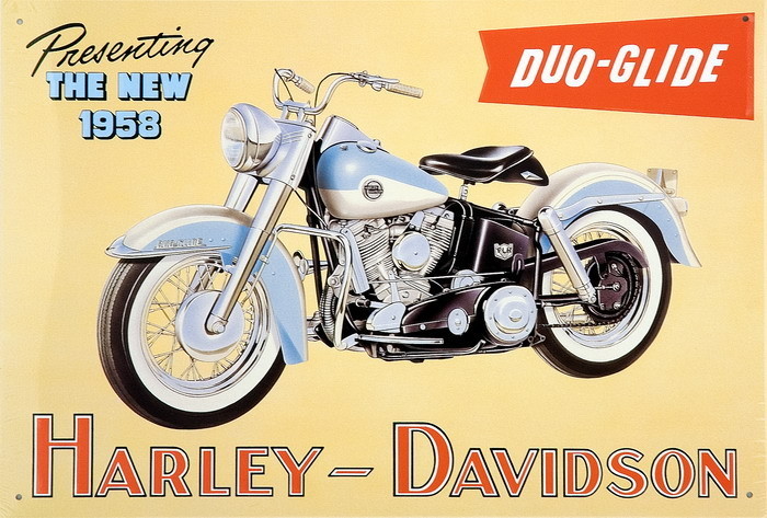 Metallikyltti HARLEY DAVIDSON - duo glide