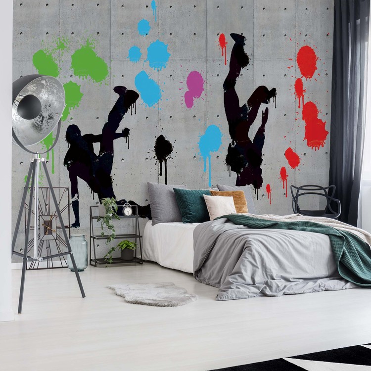Фототапет Graffiti Concrete Wall Dancers