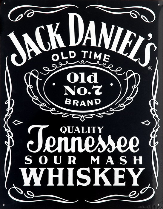 Metal sign JACK DANIEL'S  BLACK