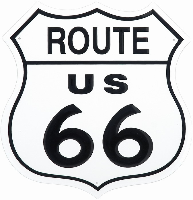 Metallikyltti ROUTE 66 SHIELD