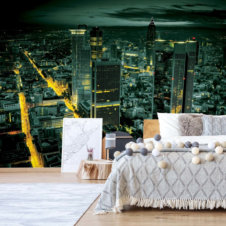 Ταπετσαρία Frankfurt City Skyline At Night