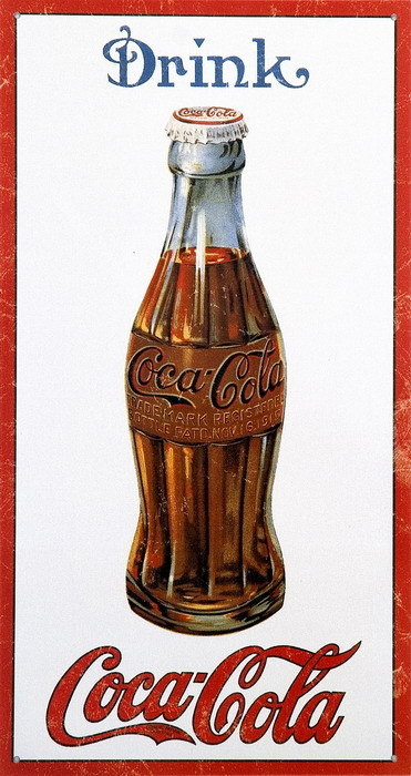 Metallikyltti COKE BOTTLE