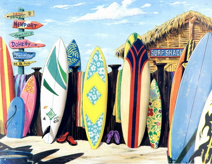 Metal sign SURF SHACK
