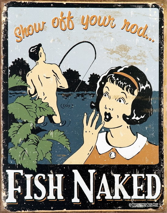 Metallikyltti FISH NAKED