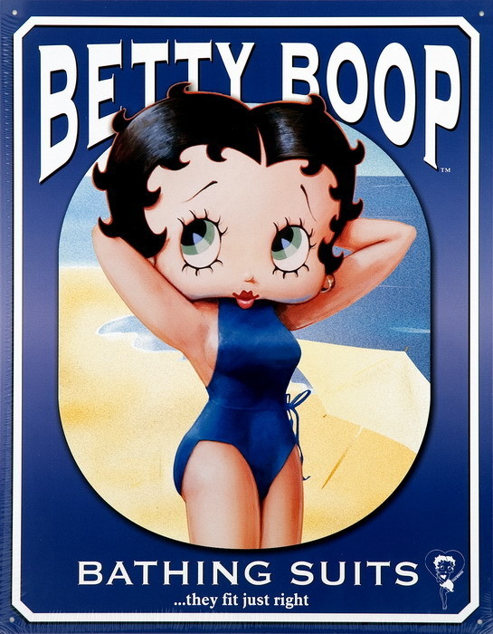 Μεταλλική πινακίδα BETTY BOOP BATHING SUITS