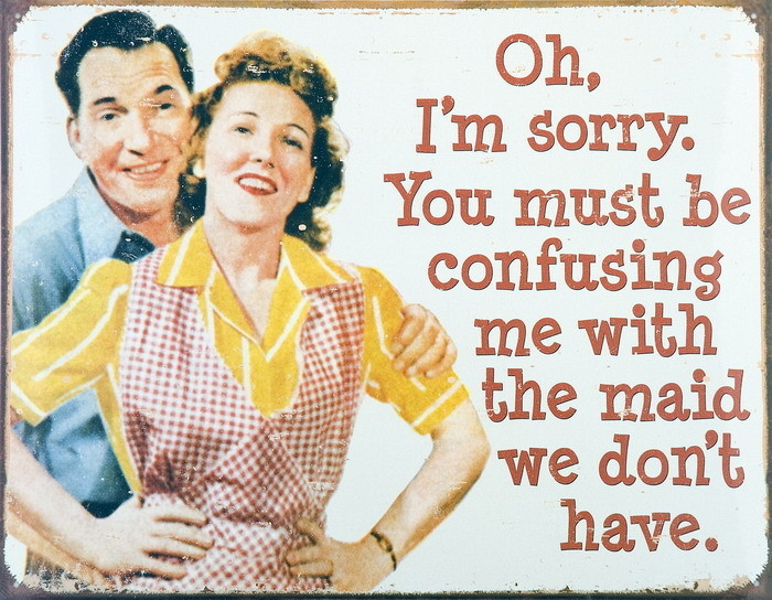 Μεταλλική πινακίδα SORRY MAID