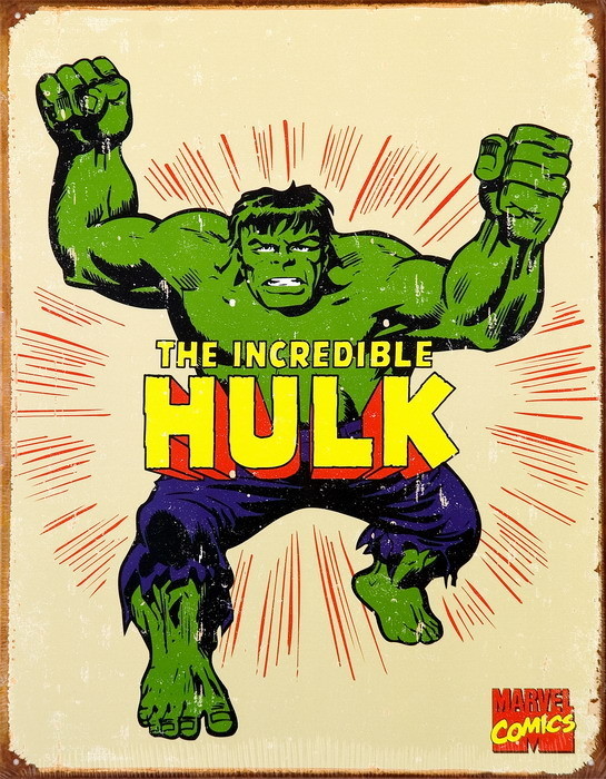Metallikyltti VINTAGE THE HULK